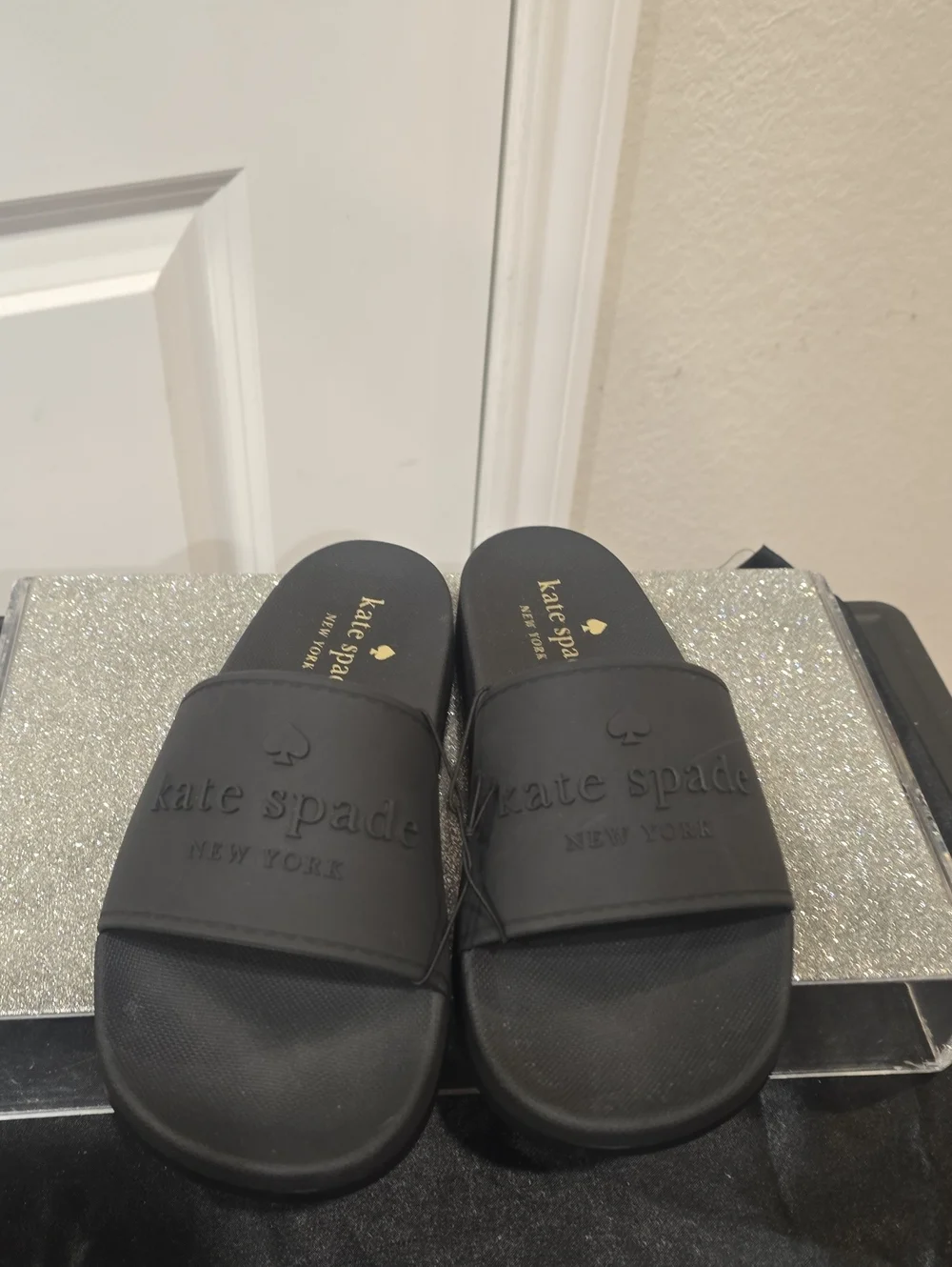 Kate Spade New York Sunny Slide Sandals- Black